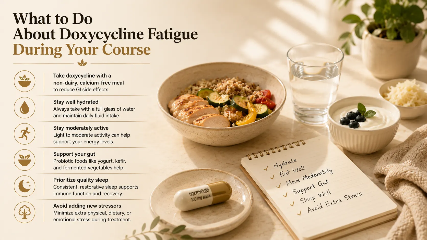 Tips for managing doxycycline fatigue | RxFarmacia
